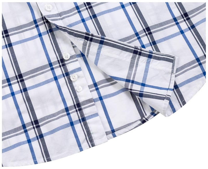 Double Pump Mens Button Down Shirts Cotton Long Sleeve Shirts Regular Fit(RM08LS02,L) - Image 4